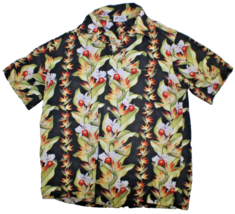 Vintage Malihini Hawaii Button Up Shirt Mens Size M - LOOSE BUTTON - £22.03 GBP