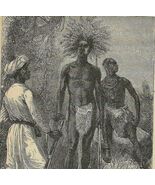 Mirambo Warriors Africa 1889 Victorian Print Henry Stanley Engraving DWV1A - €25,70 EUR