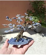 Blue Calcite Crystal - Polished,Handmade - Tree of Life - Natural Gemsto... - $1,361.79 MXN
