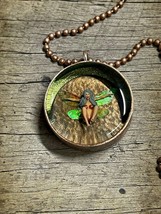 Fairy Garden Inspired Pendant Necklace - Gorgeous Handmade Epoxy Resin Jewelry - £75.77 GBP