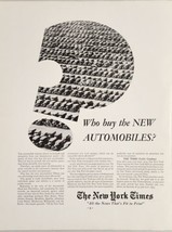 1936 Print Ad The New York Times Who Buys the New Automobiles NY - £15.05 GBP