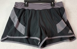 adidas Shorts Womens Medium Gray Polyester Elastic Waist Logo Underwired... - $9.39