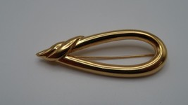 Vintage 1980s Napier Gold Circle Brooch 5.6cm BB13 - $11.78