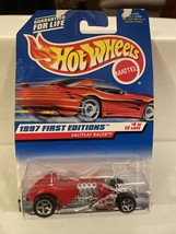 1997 Hot Wheels First Editions 4 Saltflat Racer Red w chrome 5sp Collect... - $9.92