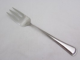 Oneida NEEDLEPOINT Beaded Artistry Stainless 1881 Rogers Cold Meat Serving fork - £4.33 GBP