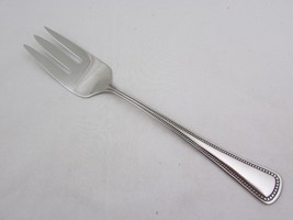 Oneida NEEDLEPOINT Beaded Artistry Stainless 1881 Rogers Cold Meat Serving fork - £4.37 GBP