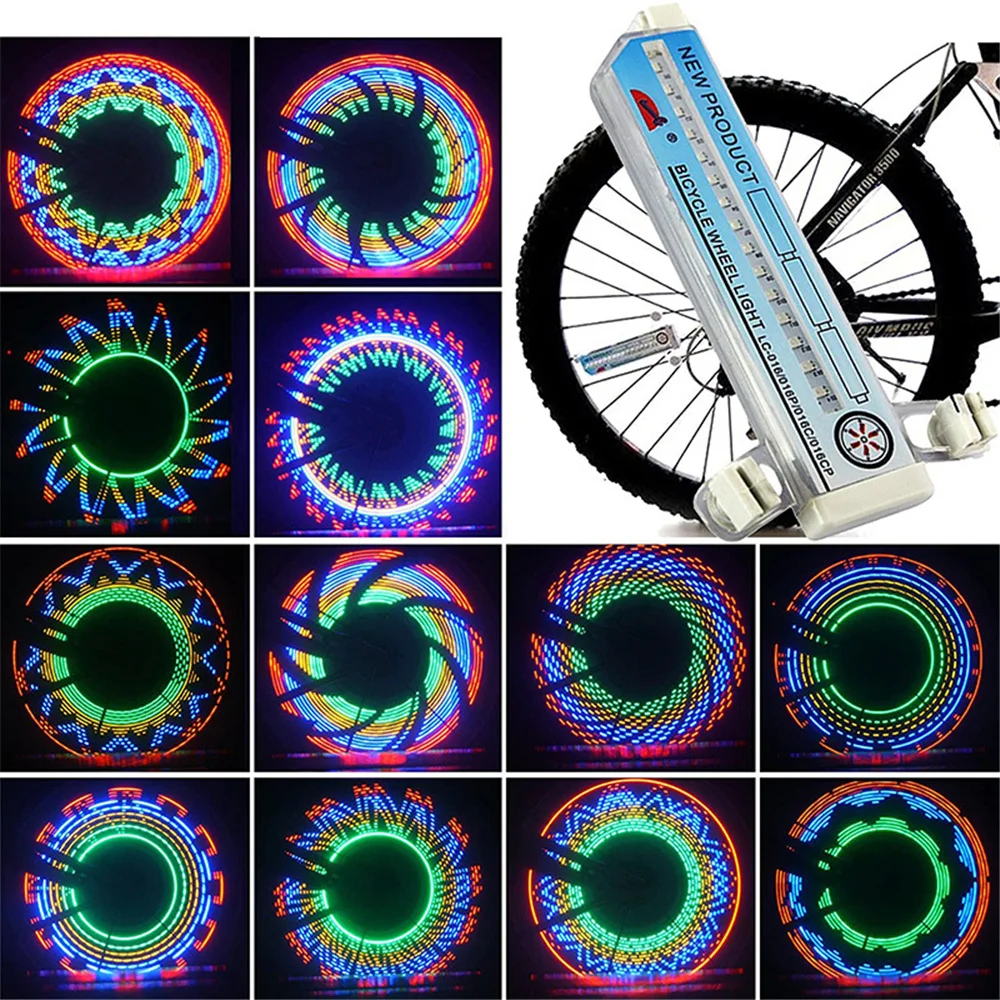 LED Bicycle Spoke Light 8 Colors 30 Modes MTB Road Bike Balance Car Motorcycle - £10.16 GBP