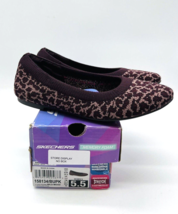Skechers Cleo Wild Mood Round Washable Knit Leopard Skimmers - US 5.5M - £21.97 GBP