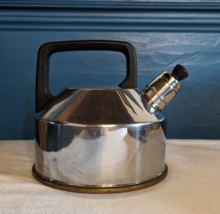 REIN KUPFER PLANBODEN Whistling Tea Kettle 1.75L Stainless Copper Bottom... - £34.71 GBP