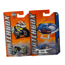 Matchbox 60TH Anniversary Rescue News Helicopter MBX Police Motorcycle L... - $13.55