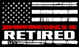 Firefighter Decal RETIRED Distressed Red Line Flag Exterior Decal in Ref... - £3.10 GBP+