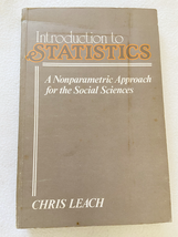 1979 PB Introduction to Statistics: A Nonparametric Approach for the Soc... - $36.92