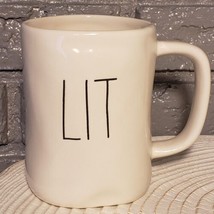 Rae Dunn &quot;LIT&quot; Ivory Colored Ceramic Coffee Mug Artisan Collection 20 oz. - £8.70 GBP
