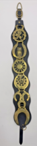 Vintage Brass (Set of 6) Horse Medallions on Strap Bridle strap Decor - £32.09 GBP