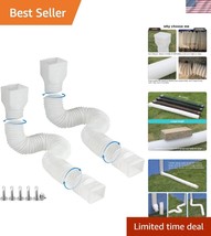 Flexible Rain Drain Downspout Extensions - 2-Pack 21 to 68 Inch Adjustable - $737.93 MXN