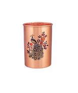 100% Pure Copper Peacock Print Tumbler 300ml  - €25,70 EUR
