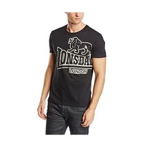 Lonsdale Men&#39;s Langsett - Short Sleeve T-Shirt- Black (schwarz), Large (... - £32.08 GBP