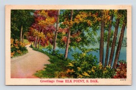 Generic Scenic Greetings From Elk Point South Dakota SD UNP Linen Postcard M5 - £2.37 GBP