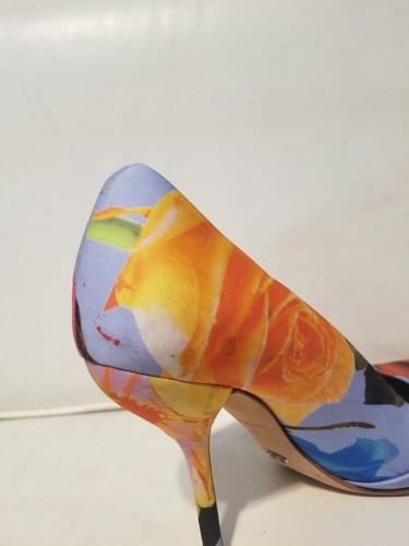 Dior 2014 Rose Stiletto Heel Pump Shoes Multicolored Floral Silk 37 Item image 6