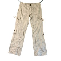 Apt 9 Womens Size 8 Khaki Tan Beige Pants Cargo roll tab Legs Casual - $16.82