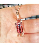 Unique SMIRNOFF BOTTLE NECKLACE miniature VODKA jewellery DRINK handmade... - $12.13 CAD