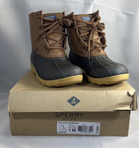 Sperry Kid&#39;s Port Boot (Tan/Brown) Size 1 M. *Pre Owned* - £14.61 GBP
