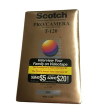 Vintage Scotch T-120 Pro Camera Extra-High Grade [VHS] For Camcorder / VCR Tape - £11.99 GBP