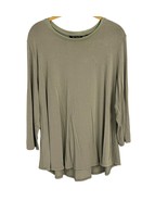 H By Halston Essentials Womens Olive Green Long Sleeve Tunic Top L - $13.07 CAD