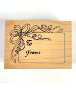 To / From Gift Present Tag Vintage PSX Rubber Stamp 1989 USA Petaluma - $14.45