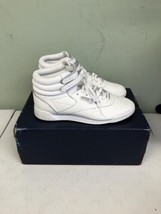 Reebok Unisex Youth Freestyle f/s Hi Tennis Sneaker CN5750 White Size 5M - $47.03