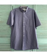 Roundtree &amp; Yorke Men&#39;s Collared Button Up Shirt ~ Sz 16.5 ~ Blue ~ Shor... - $22.49