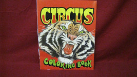 Vintage Circus Tiger Children&#39;s Big Coloring Book Cover Page - $14.84