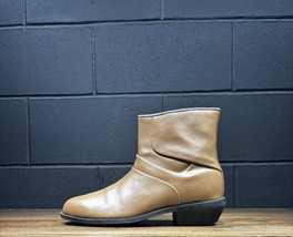 Vintage Lion’s Den Tan Leather Zip Ankle Boots Men’s 8.5 D - $39.96
