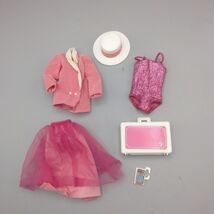 Vintage Barbie Day To Night Pink Blazer Skirt Hat Bodysuit Brief case Ca... - $29.01 CAD
