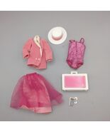 Vintage Barbie Day To Night Pink Blazer Skirt Hat Bodysuit Brief case Ca... - $29.01 CAD