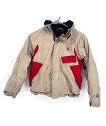 Spyder Kids Boys Winter Jacket Size 10 Medium Tan Red Cold Gear Kidcore ... - $12.99 CAD
