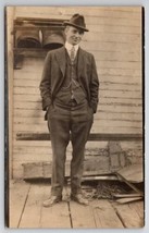 RPPC Dapper Gentleman With Handsome Smile Real Photo Postcard S23 - $13.95