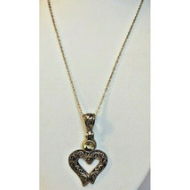 925 STERLING SILVER 0.5 CT CITRINE HEART PENDANT SKY - £28.96 GBP