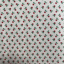 100% Cotton VTG Fabric Christmas Red White Green Marcus Bros. 3/4 yard - £7.55 GBP