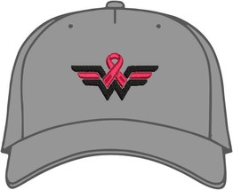 Wonder Woman Breast Cancer Pink Ribbon (Customized) Embroidered Hat - $13.99
