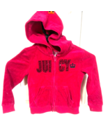 Juicy Couture Hot Pink Zipper Girls 3T Fuchsia luxury fun Velour Hoodie ... - €10,17 EUR