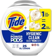 Tide Hygienic Clean Heavy Duty 10x Free Power PODS Laundry Detergent, 25 count,  - £31.85 GBP