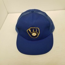 Vintage Milwaukee Brewers MLB Trucker Mesh Snapback Hat, Twins Brand, NOS - £27.55 GBP