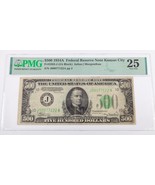 1934 Federal Reserve Note Kansas City Fr #2202-J PMG Very Fine 25 - $2,079.03