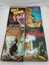 Lot Of (4) Fantasy Sci Fi Novels Wild Town The Green Millennium  - £16.07 GBP