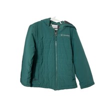 Columbia Childrens Full Zip Hooded Winter Jacket Green Size XS 6-7 - £13.64 GBP