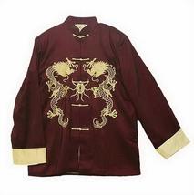 Thy Collectibles Traditional Chinese Embroidered Silk Kung-Fu Tang Jacket Coat T - $28.69