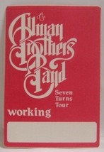 ALLMAN BROTHERS - GREGG - VINTAGE ORIGINAL CLOTH CONCERT TOUR BACKSTAGE ... - £8.07 GBP