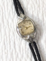 Vintage Bulova Ladies Watch art deco 10k RGP Bezel Rolled Gold Plated bl... - $42.00