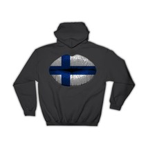 Lips Finnish Flag : Gift Hoodie Finland Expat Country For Her Woman Feminine Wom - £28.30 GBP